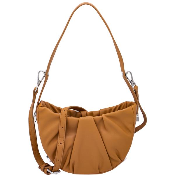 TRIPLE 7 OVAL WRINKLE SMOOTH HANDLE CROSSBODY BAG