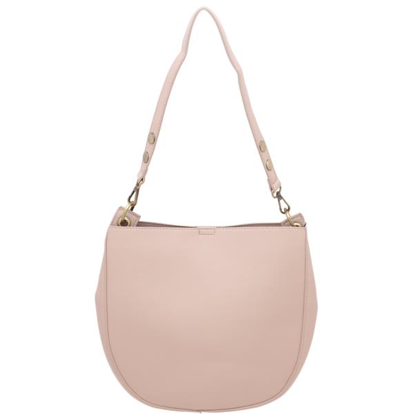 TRIPLE 7 FASHION SMOOTH OVAL SHOULDER TOTE BAG