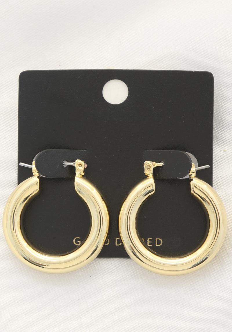 BRASS GOLD PLATED 25MM PIN CATCH GOLD DIPPED EARRING