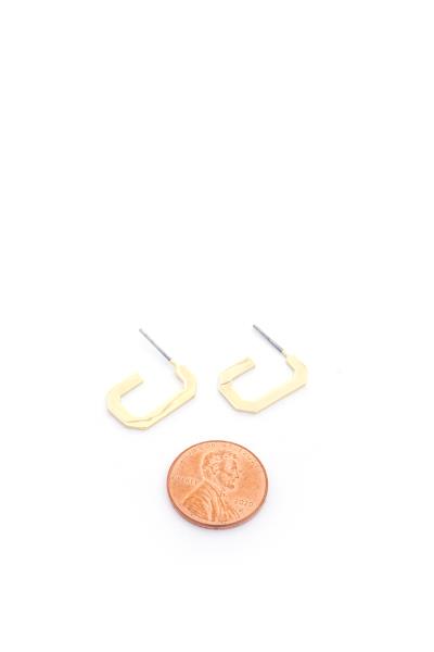 GEOMETIRC SHAPE GOLD DIPPED EARRING