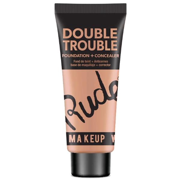 RUDE COSMETICS DOUBLE TROUBLE TAN FOUNDATION CONCEALER
