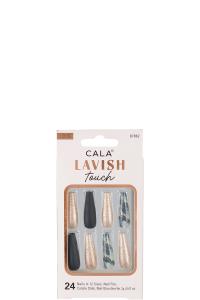 LAVISH TOUCH BLACK MARBLE FINISH COFFIN NAIL DECORATION SET