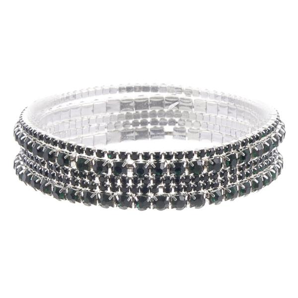 RHINESTONE 2MM 4MM 5PC BRACELET