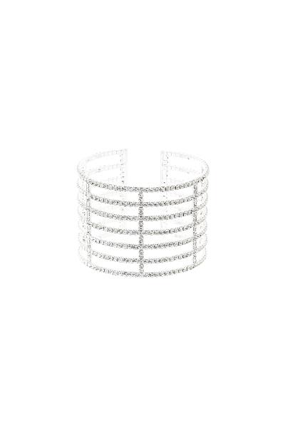 RHINESTONE GRID 7 LINE BRACELET