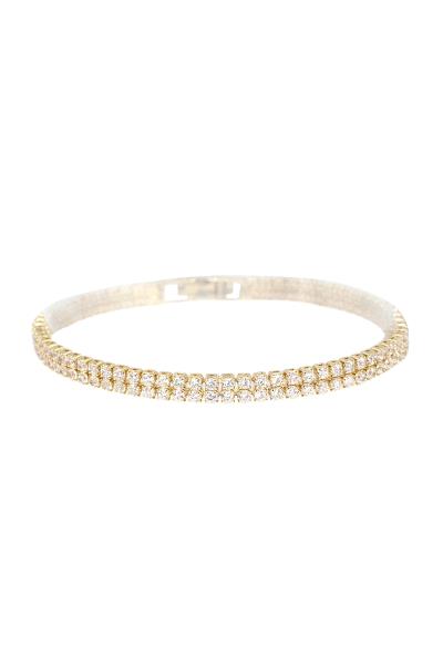 CUBIC ZIRCONIA 2MM 2 LINE TENNIS BRACELET