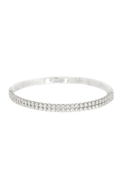 CUBIC ZIRCONIA 2MM 2 LINE TENNIS BRACELET