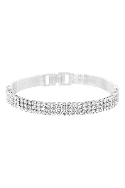CRYSTAL 3 LINE TENNIS BRACELET