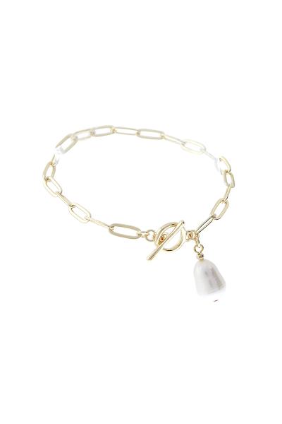 FRESHWATER PEARL TOGGLE BRACELET