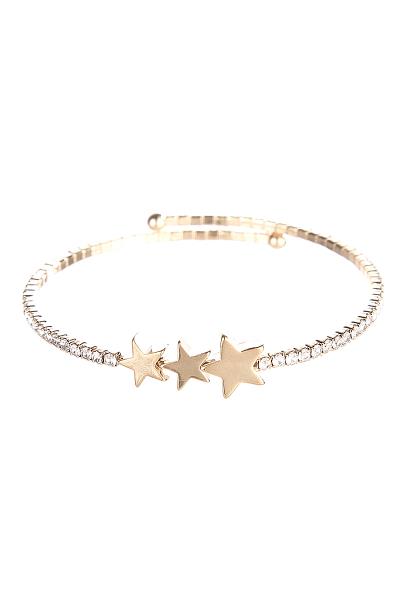 TRIPLE STAR MEMORY WIRE ANKLET