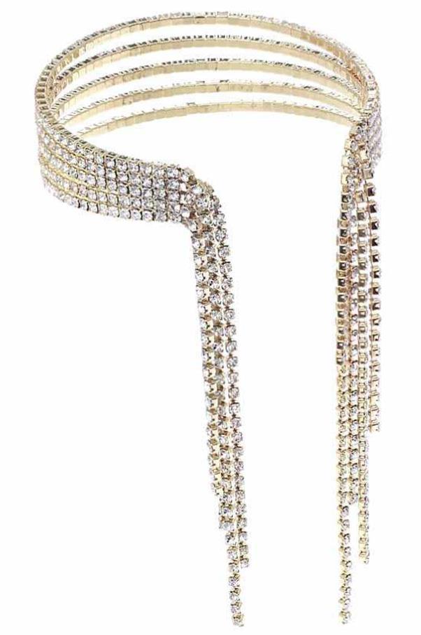 STYLISH MULTI RHINESTONE DROP BRACELET