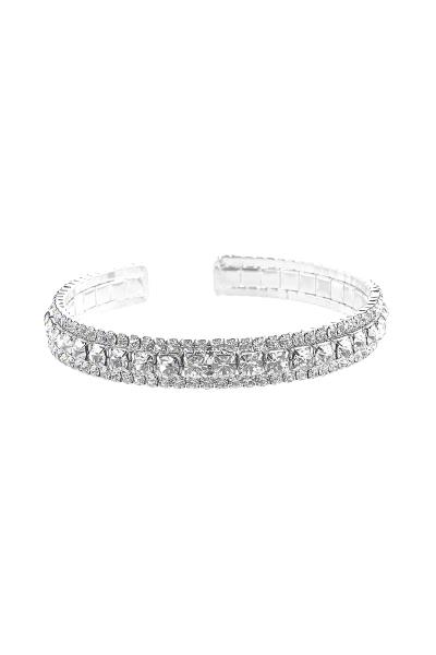 3 LINE MEMORY WIRE CUFF BRACELET