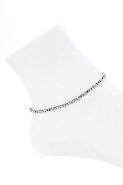 SIMPLE RHINESTONE SINGLE ANKLET