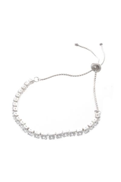 RHINESTONE ADJUST METAL BRACELET