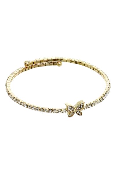 STYLISH MULTI RHINESTONE BUTTERFLY BRACELET