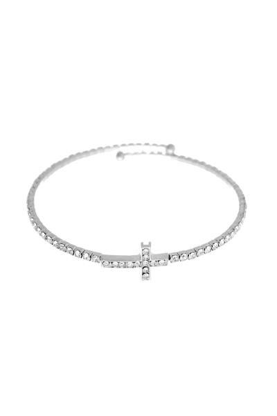 STYLISH CROSS RHINESTONE BRACELET