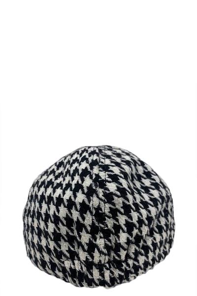 TRENDY HOUNDTOOTH PATTERN NEWS BOY HUNTING CAP