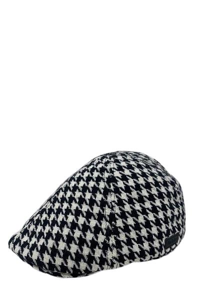 TRENDY HOUNDTOOTH PATTERN NEWS BOY HUNTING CAP