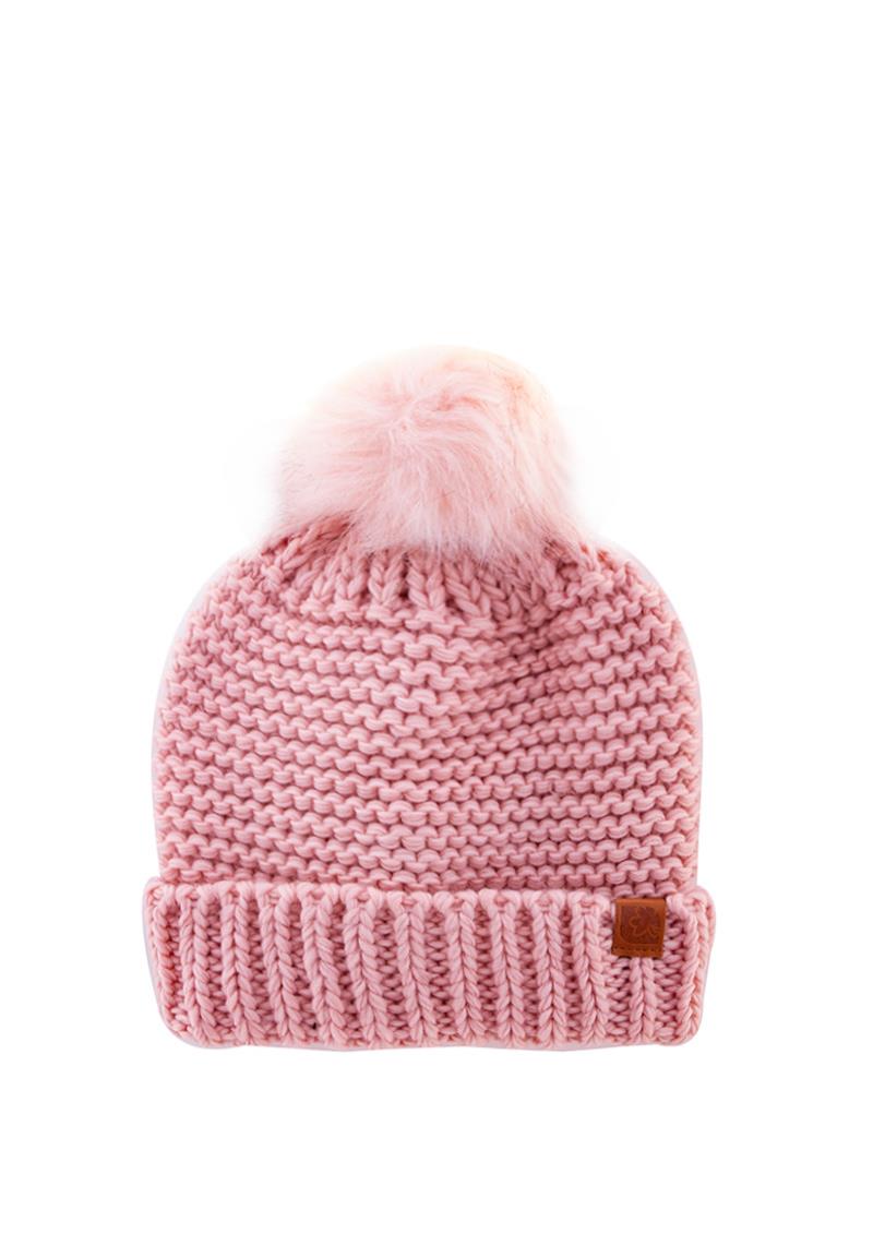 SOFT WARM FUZZY WITH POM POM BEANIE
