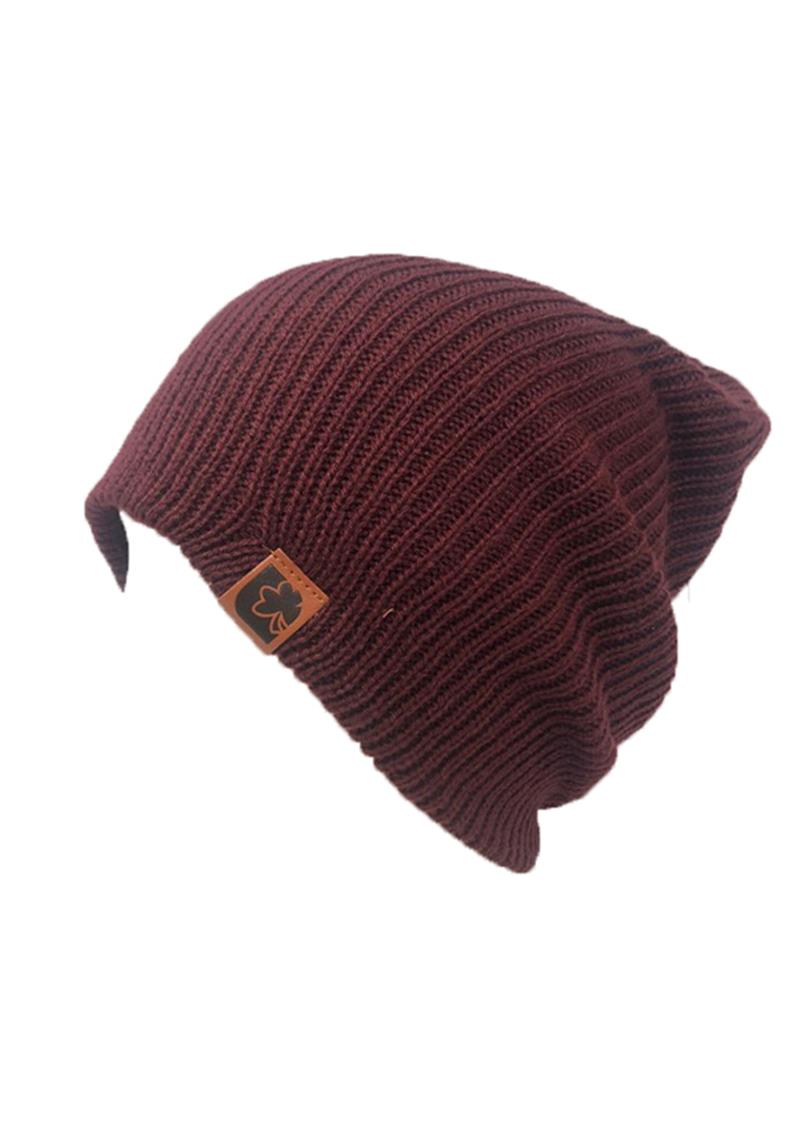 STYLISH CHENILLE SOLID COLOR LONG BEANIE