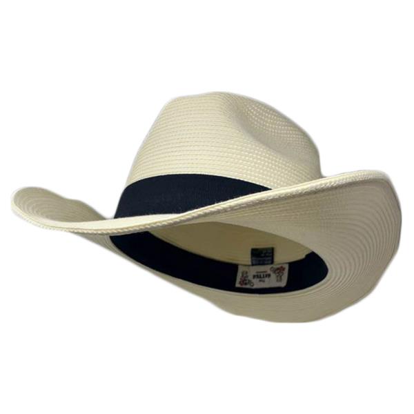 STYLISH BAND ACCENTED PAPER WOVEN FEDORA HAT