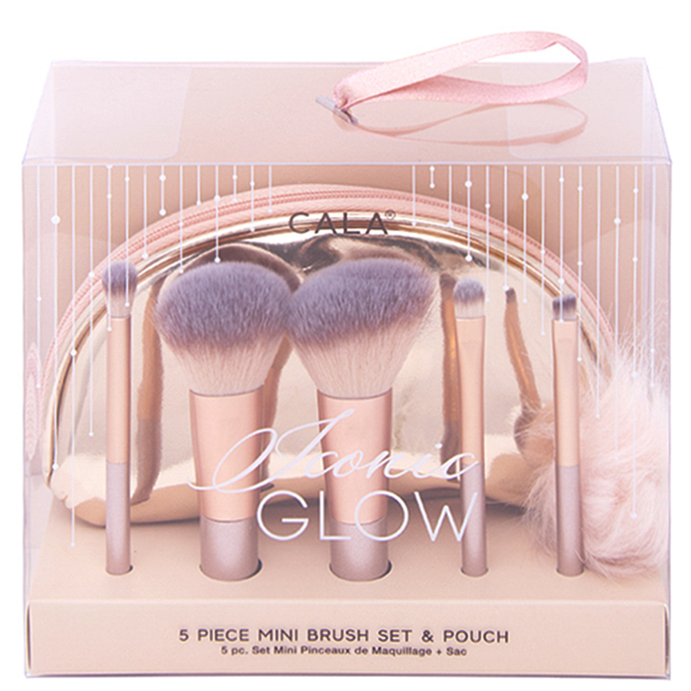 ICONIC GLOW 5 PC MINI BRUSH SET AND POUCH