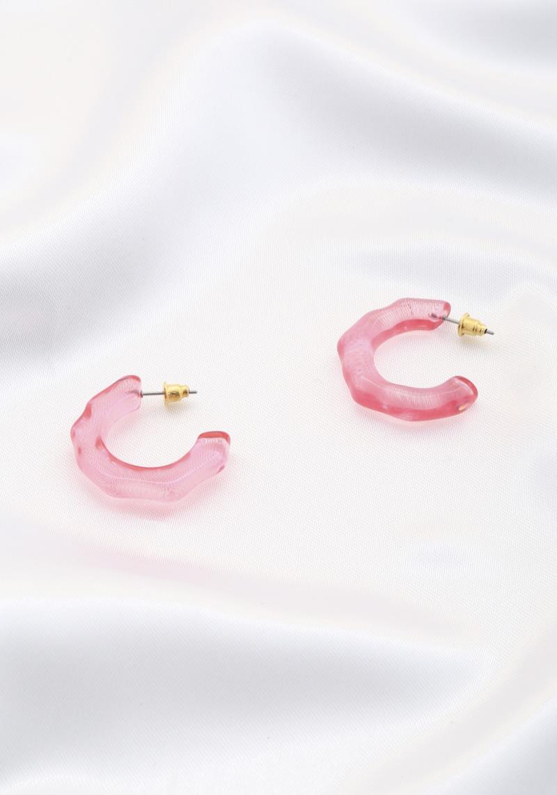 SODAJO ACRYLIC OPEN CIRCLE EARRING