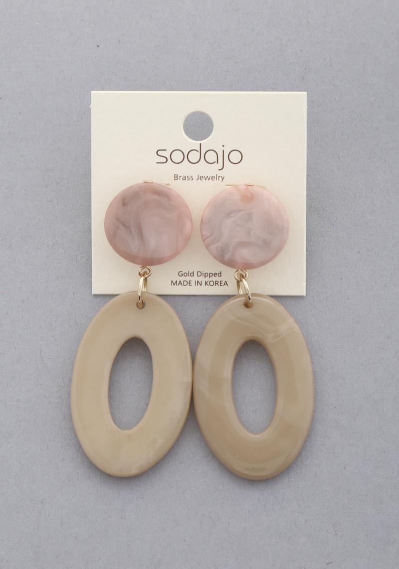 SODAJO OVAL DANGLE EARRING