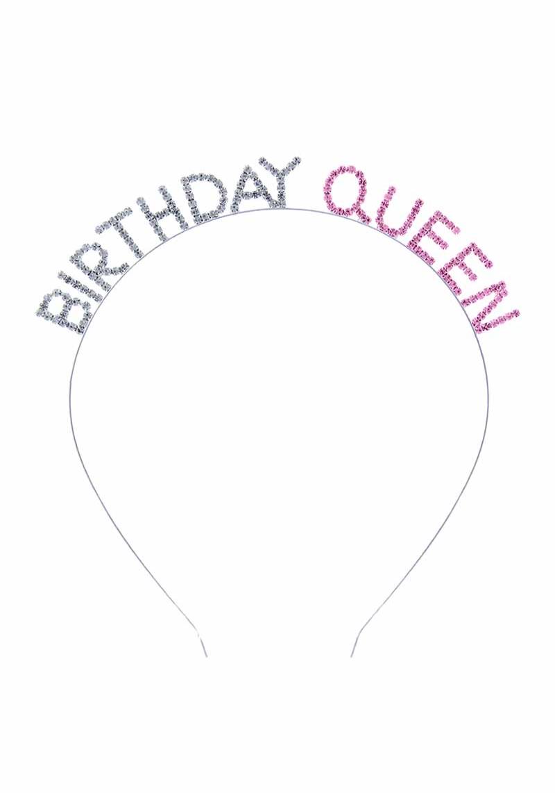 RHINESTONE BIRTHDAY QUEEN HAIR HEADBAND