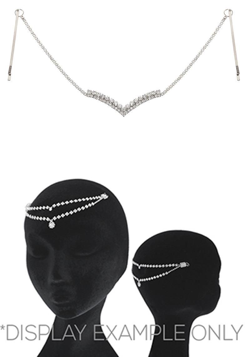 RHINESTONE CHEVERON SHAPE HAIR CHAIN