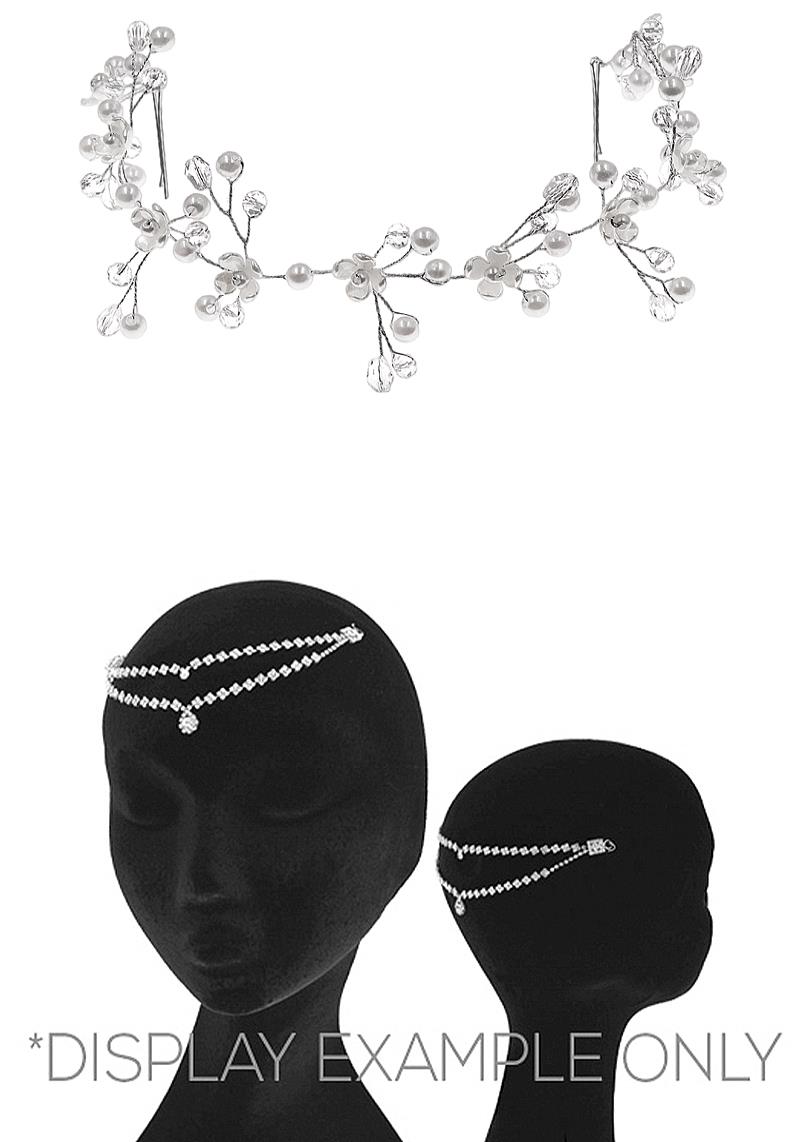 BRIDAL CRYSTAL PEARL BEAD HEADBAND