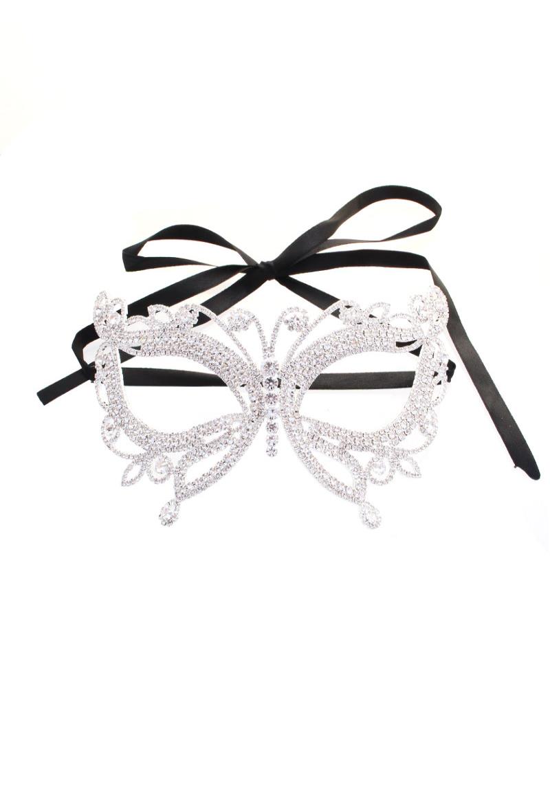 MASQUERADE MASK LUXURY RHINESTONE FANCY PARTY FACE MASK