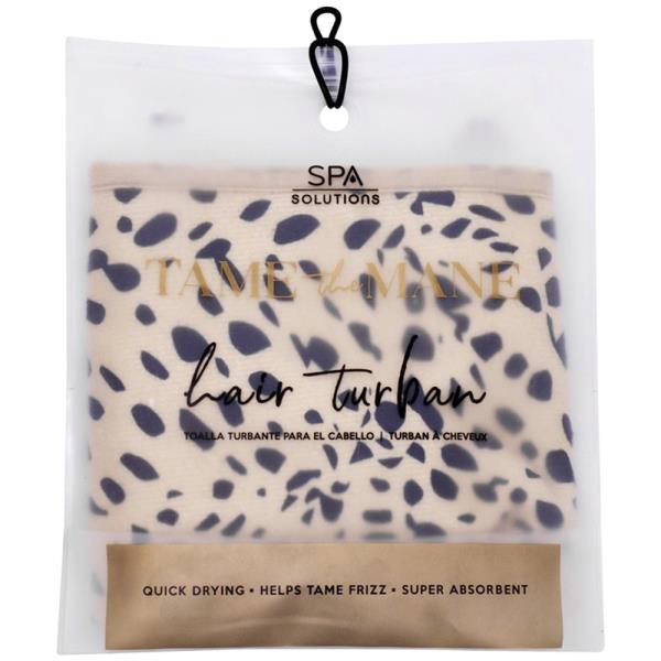 SPA SOLUTIONS HAIR TURBAN CHEETAH