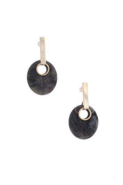 SODAJO SOFT TEXURE OVAL EARRING