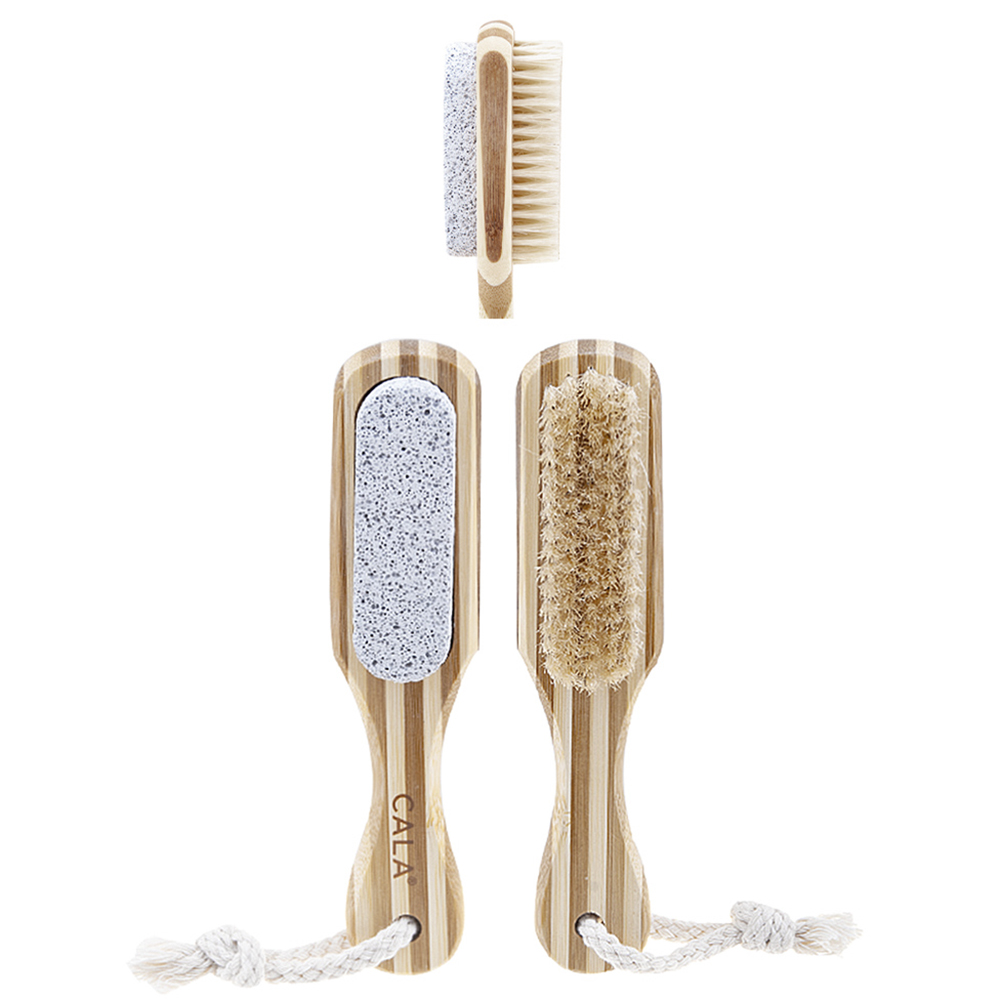 BAMBOO DOUBLE SIDED TOOL NAILS AND FEET BRUSH