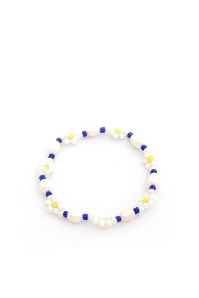 SODAJO FLOWER PATTERN SEED BEAD BRACELET