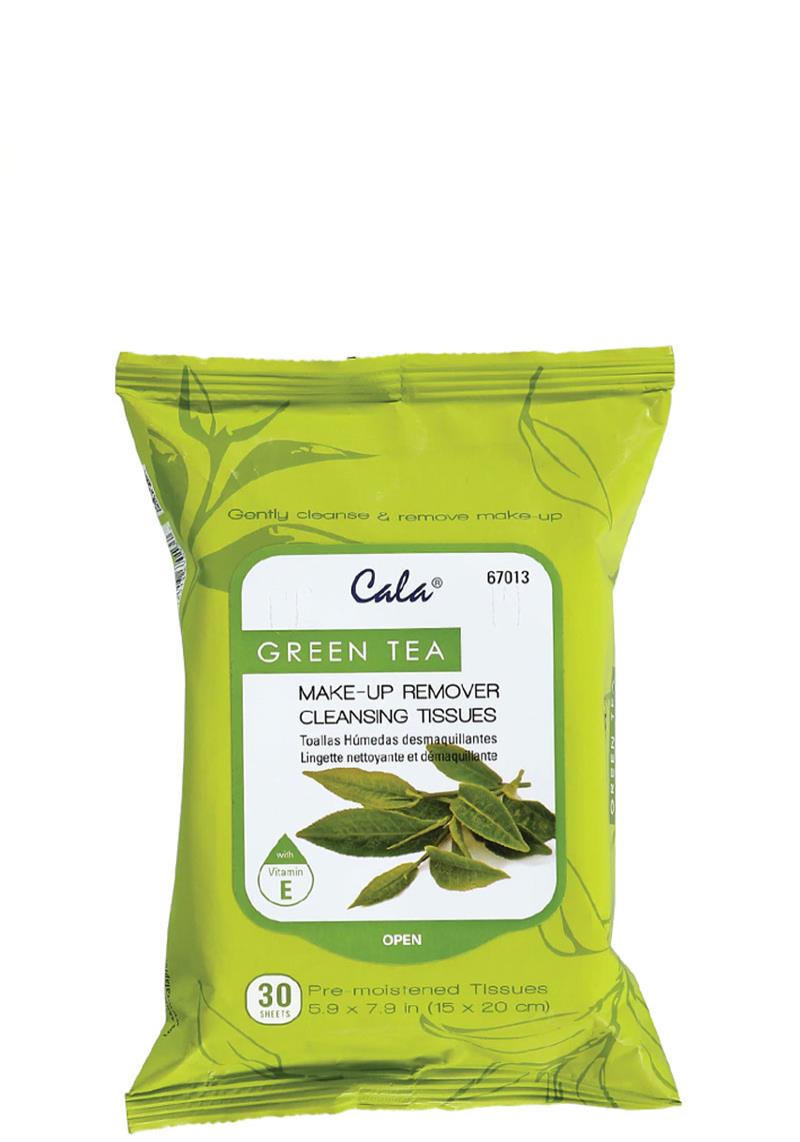 CALA MAKE-UP REMOVER CLEANSING TISSUES GREEN TEA (30 SHEETS)