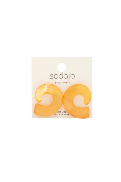 SODAJO CURVED ACETATE EARRING