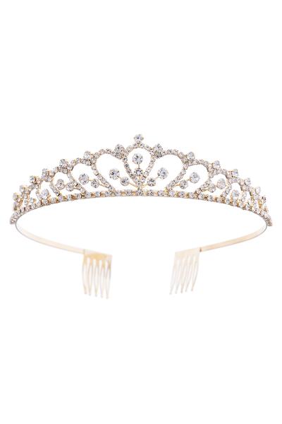ROYAL RHINESTONE CROWN SHAPE TIARA