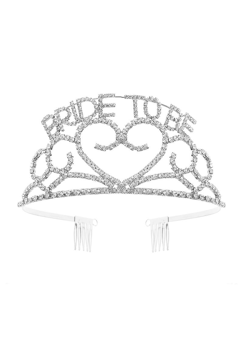 BRIDE TO BE RHINESTONE METAL TIARA