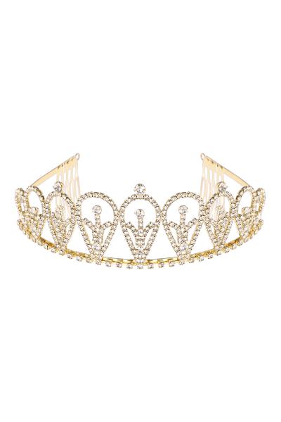 RHINESTONE CROWN BRIDAL TIARA