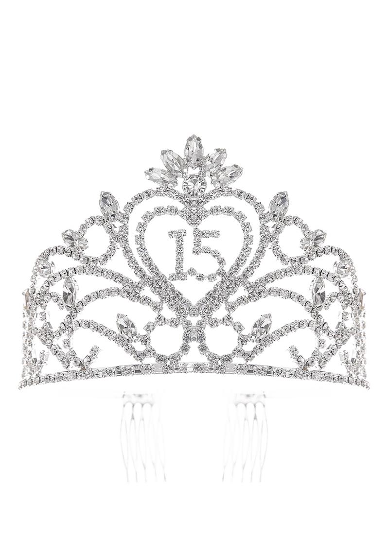 RHINESTONE CRYSTAL 15 TIARA