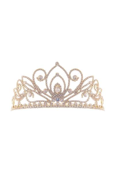 RHINESTONE PRINCESS BRIDAL WEDDING CROWN TIARA