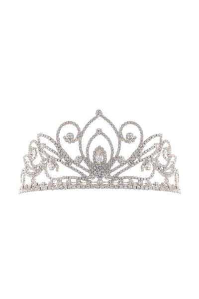RHINESTONE PRINCESS BRIDAL WEDDING CROWN TIARA