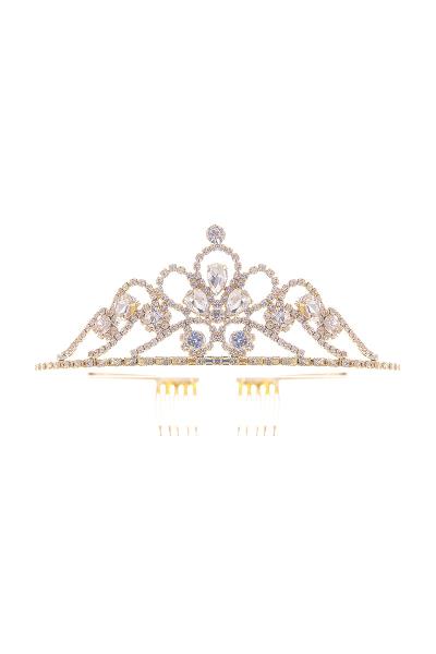 RHINESTONE PRINCESS BRIDAL WEDDING CROWN TIARA