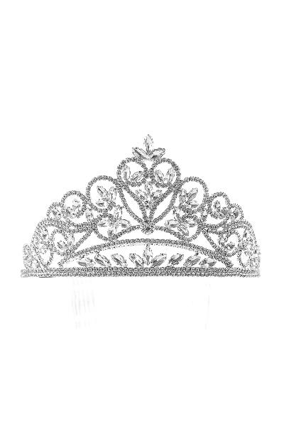 CRYSTAL RHINESTONE DESIGN TIARA