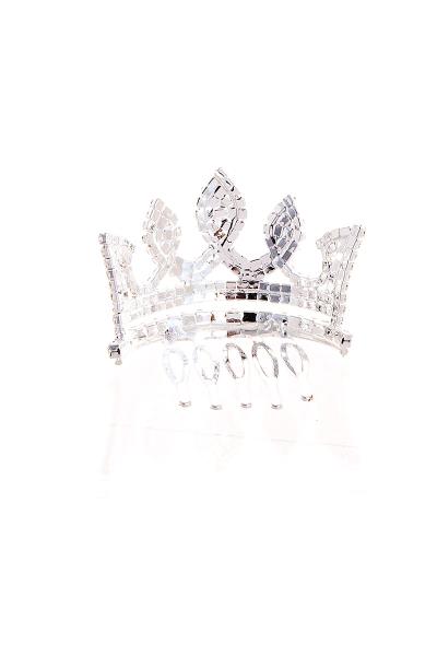 MULTI RHINESTONE CUTE CROWN TIARA HAIR CLAW