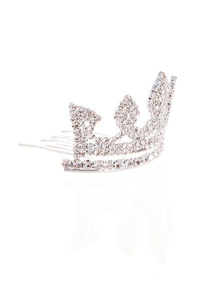 MULTI RHINESTONE CUTE CROWN TIARA HAIR CLAW
