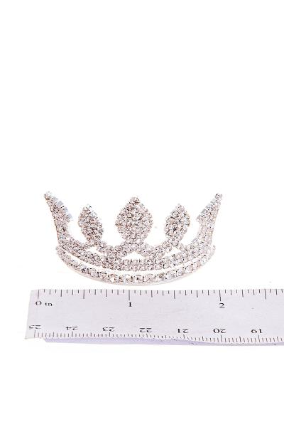 MULTI RHINESTONE CUTE CROWN TIARA HAIR CLAW