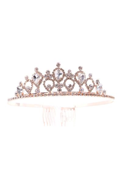 RHINESTONE PRINCESS BRIDAL WEDDING CROWN TIARA