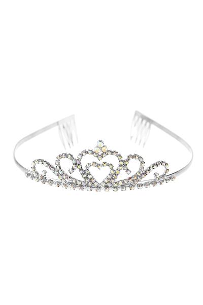 RHINESTONE 2 HEART TIARA